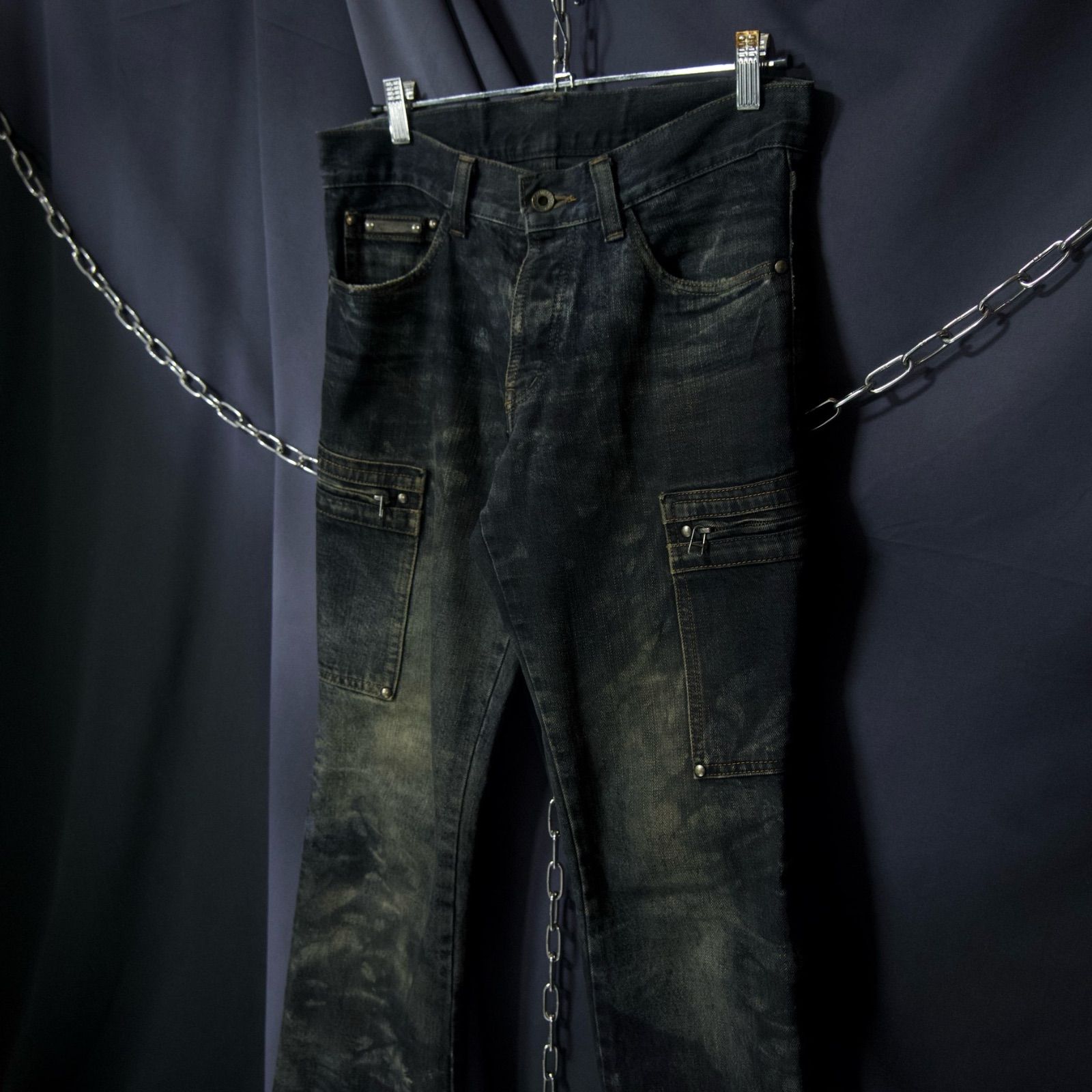 00s 5351 Pour Les Hommes Rugged Wash Cargo Flare Denim 2000
