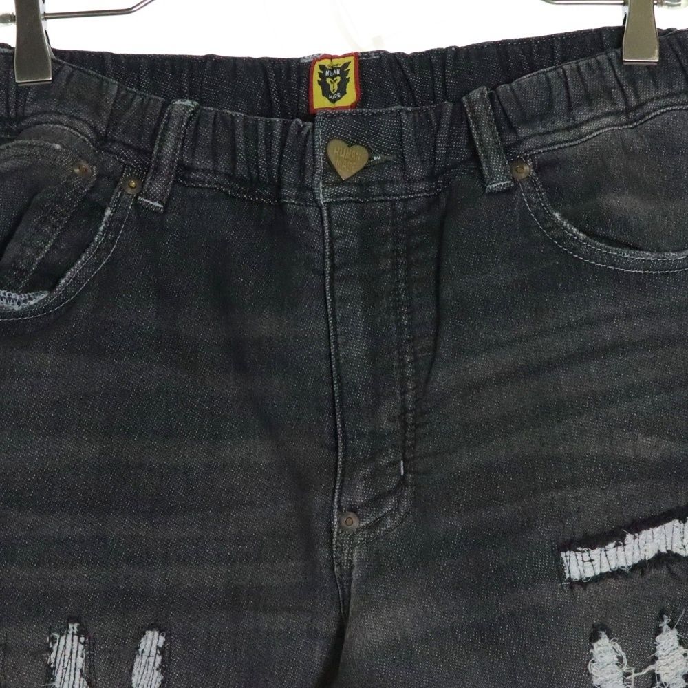 HUMAN MADE ヒューマンメイド ダメージ加工 スウェット デニムパンツ HUMAN MADE (ヒューマンメイド) Sweat Jeans リラックス デニム