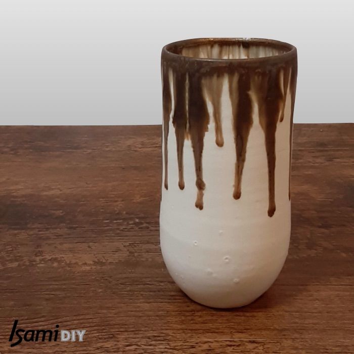 花瓶「白い炎」H20cm 陶芸品