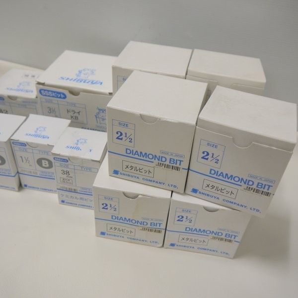 シブヤ ダイヤモンドビット 各種全17箱 SSSビット ケミカル ドライKB メタルビット shibuya≡DT5166