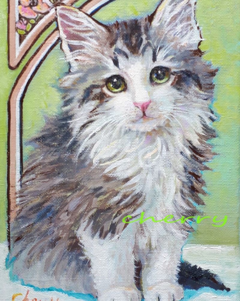 一点物】『 優美な猫 ( ノルウェージャンフォレストキャッ