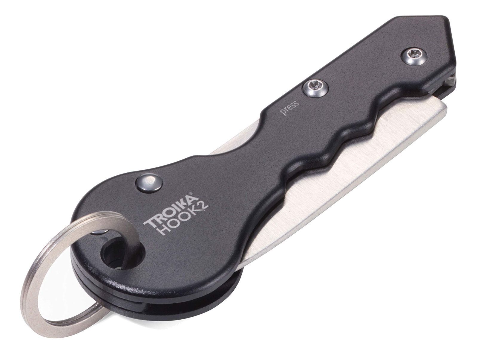新品 TROIKA (トロイカ) ミニキーリング、フック２ TR-KTL88/BK