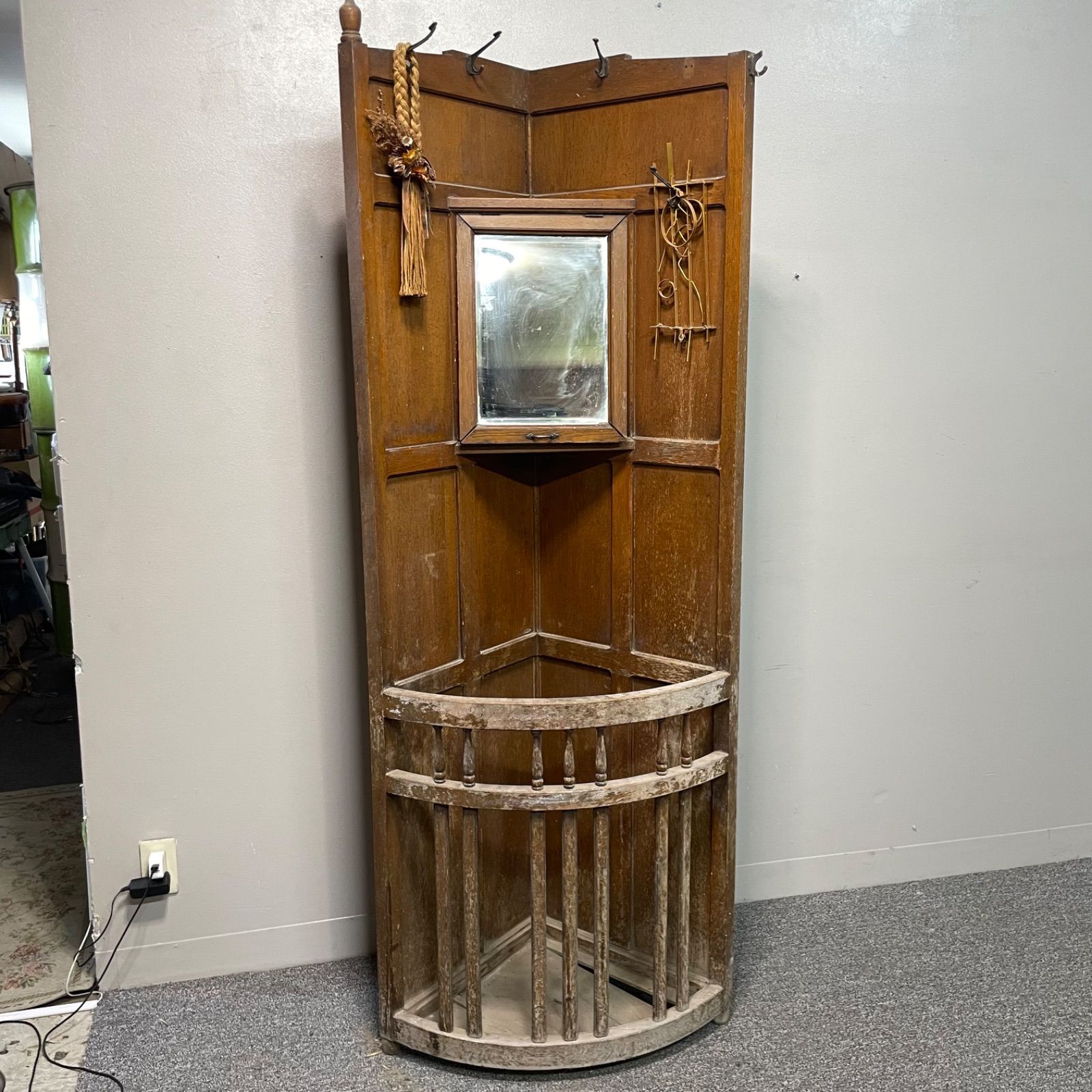 IZ90643F☆karimoku アンブレラスタンド 当時物 オールドカリモク 傘