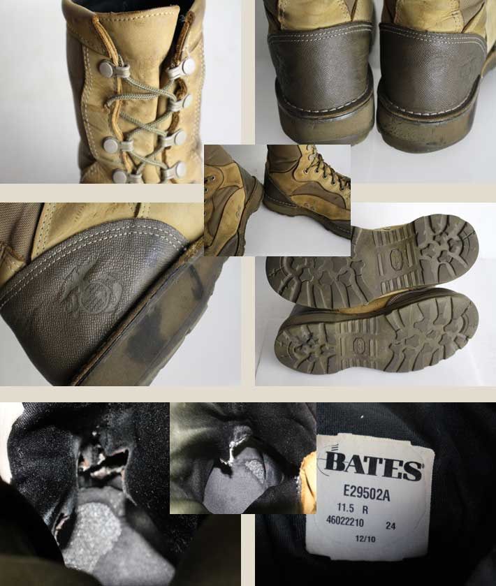 BATES社製 米軍 コンバットハイカー ブーツ（29.5cm相当くらい）【古着】【中古】【メンズ】【男性】ミリタリー 軍モノ 軍物 USN アウトドア キャンプ ゴアテックス バイク バイカー アメカジ ベイツ サバゲー