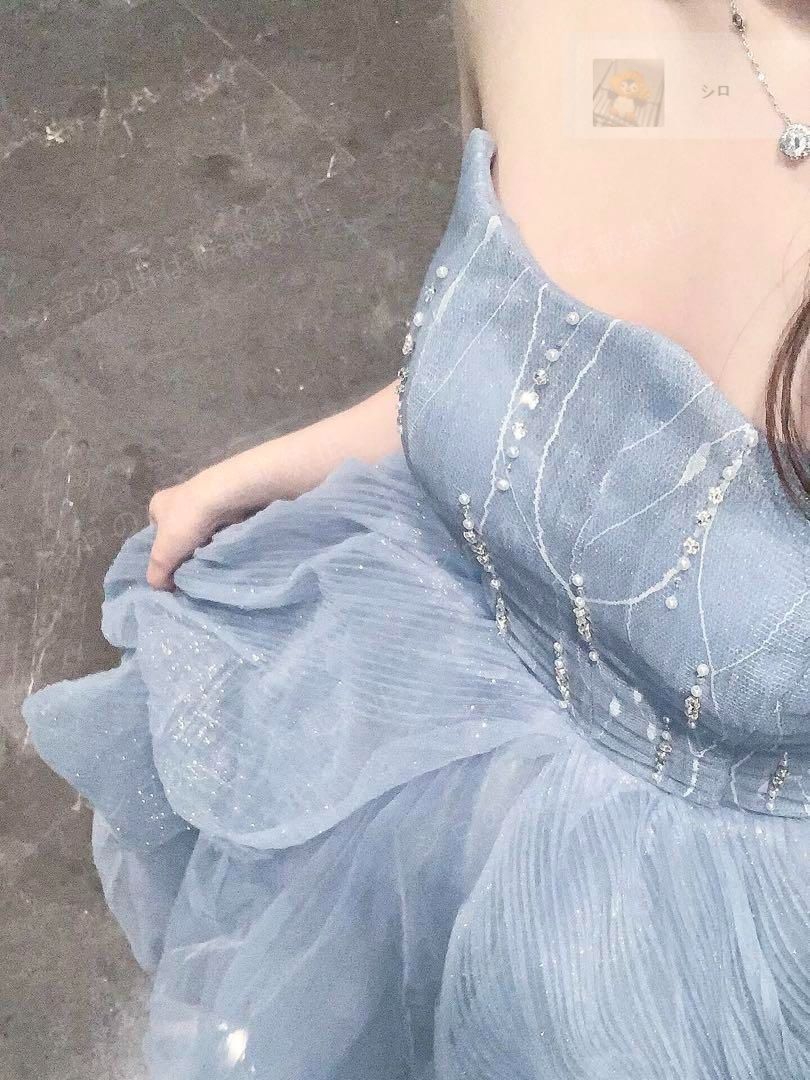 新品未使用 【大人気 チュールカラードレス】結婚式の前撮り お