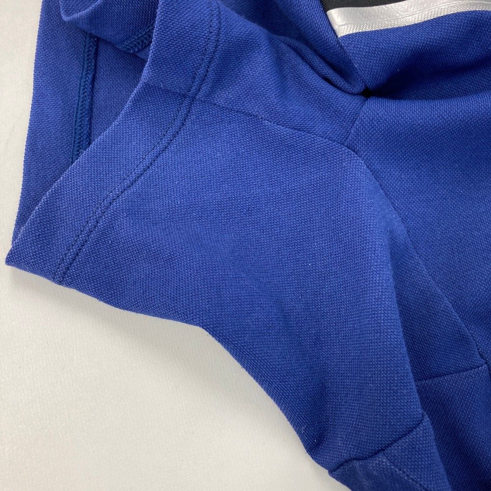 美品 デサント ゴルフ スポーツ シャツ ポロシャツ ネイビー Mサイズ DESCENTE GOLF デサントゴルフ : 半袖ポロシャツ 総柄 ブルー系