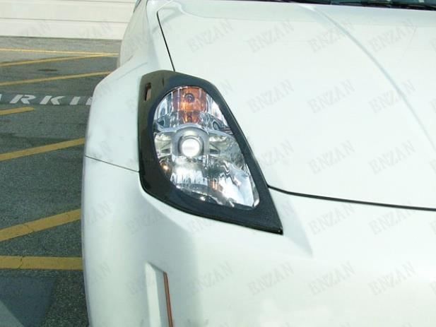 日産 フェアレディZ 350Z 33Z 2003年式~2009年式 リアルカーボン製 ヘッドライトカバー 2個セット