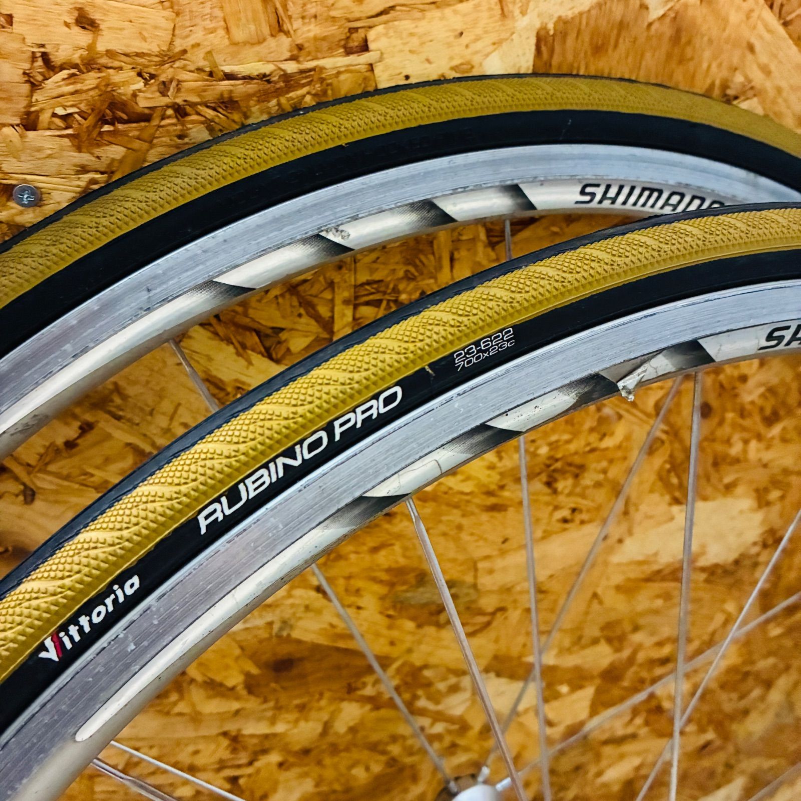 SHIMANO ホイール WH-R550 前後セット クリンチャー 中古品】 SHIMANO WH-R550 クリンチャー wo ホイール 前後セット