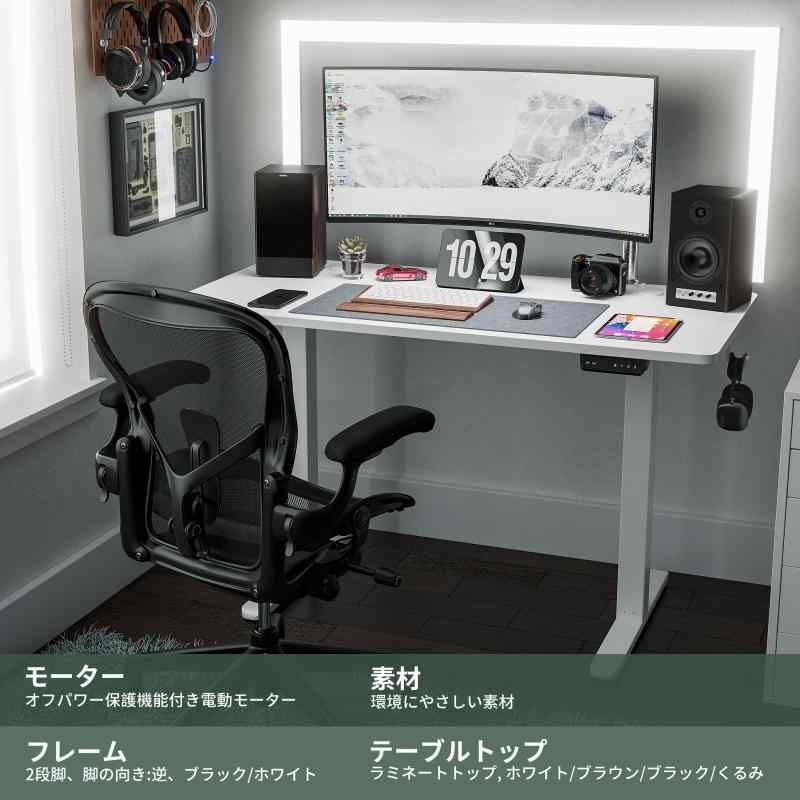 FEZIBO 電動 昇降式デスク スタンディングデスク 幅100cm 奥行
