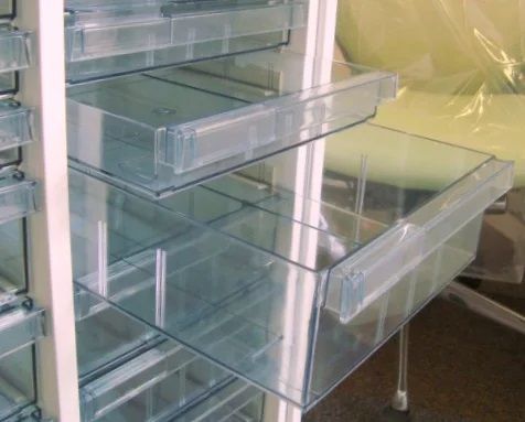 レクトライン A4コンビクリスタルトレー書庫