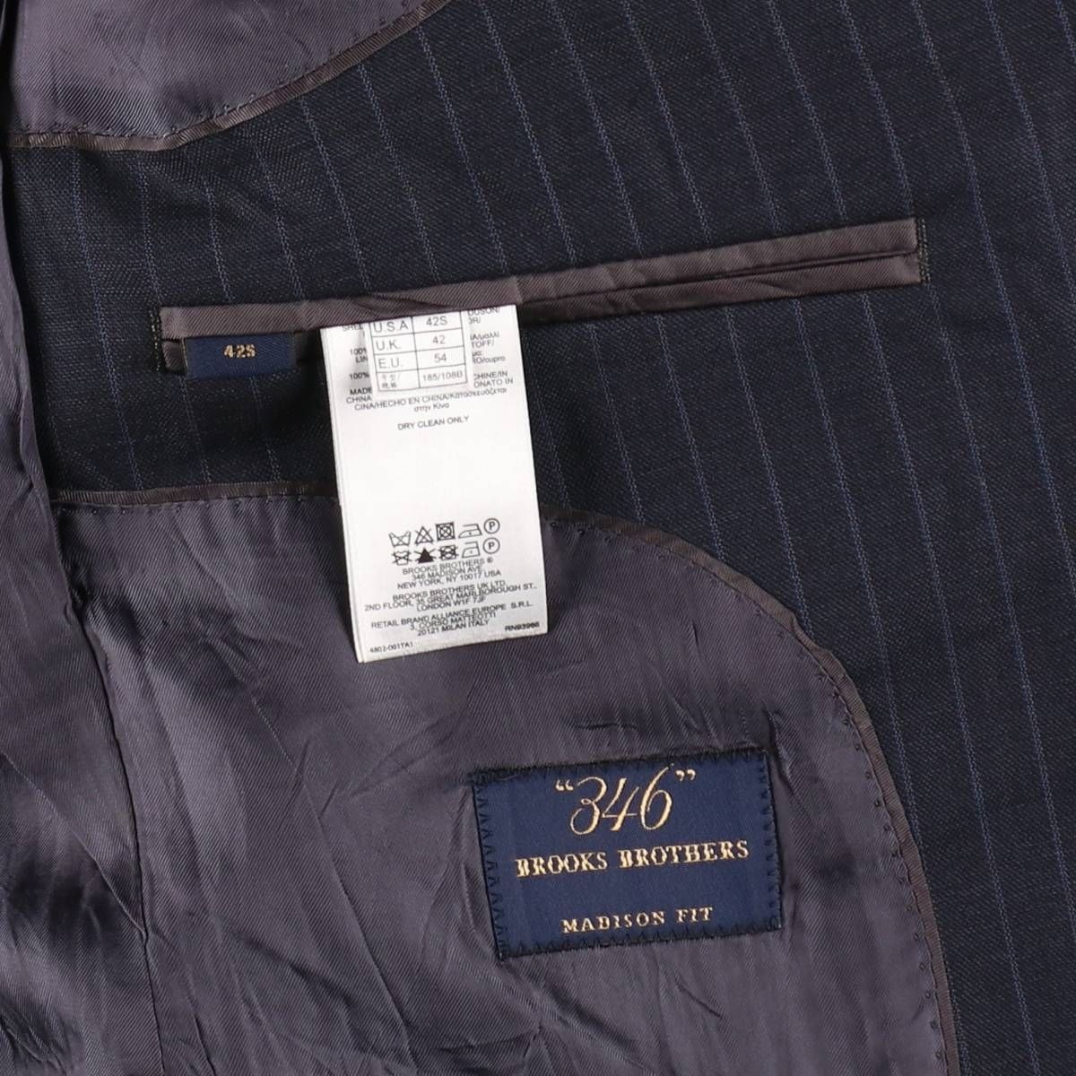 古着 ブルックスブラザーズ Brooks Brothers 346 ストライプ柄