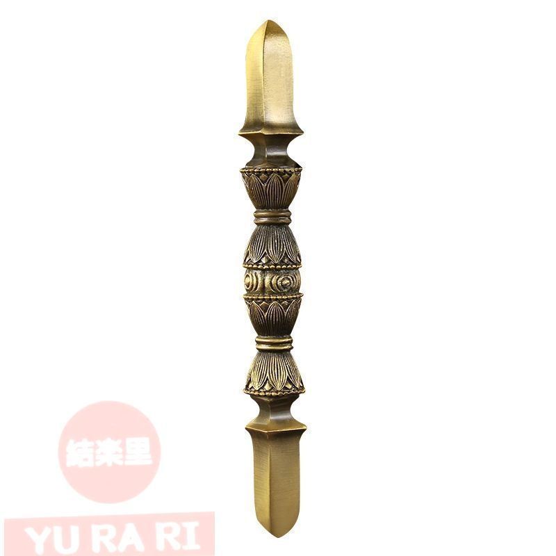 【新品未使用】「密教法具 寺院用仏具」極上品 真言宗 独鈷杵 真鍮製磨き仕上げ 長さ 21cm#602