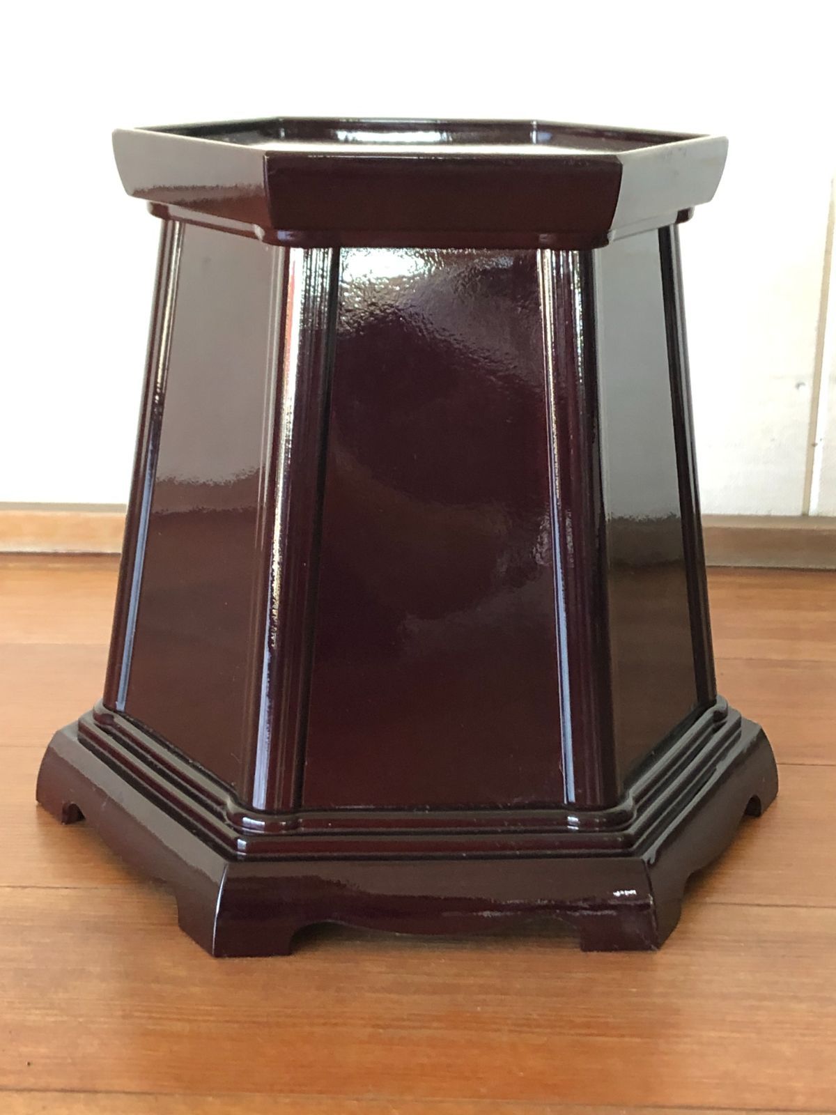 花台: 紫檀 唐木 日本製 紫檀 吉勝 盆栽 小品台 花台 盆栽台 ⑩ 吉勝作