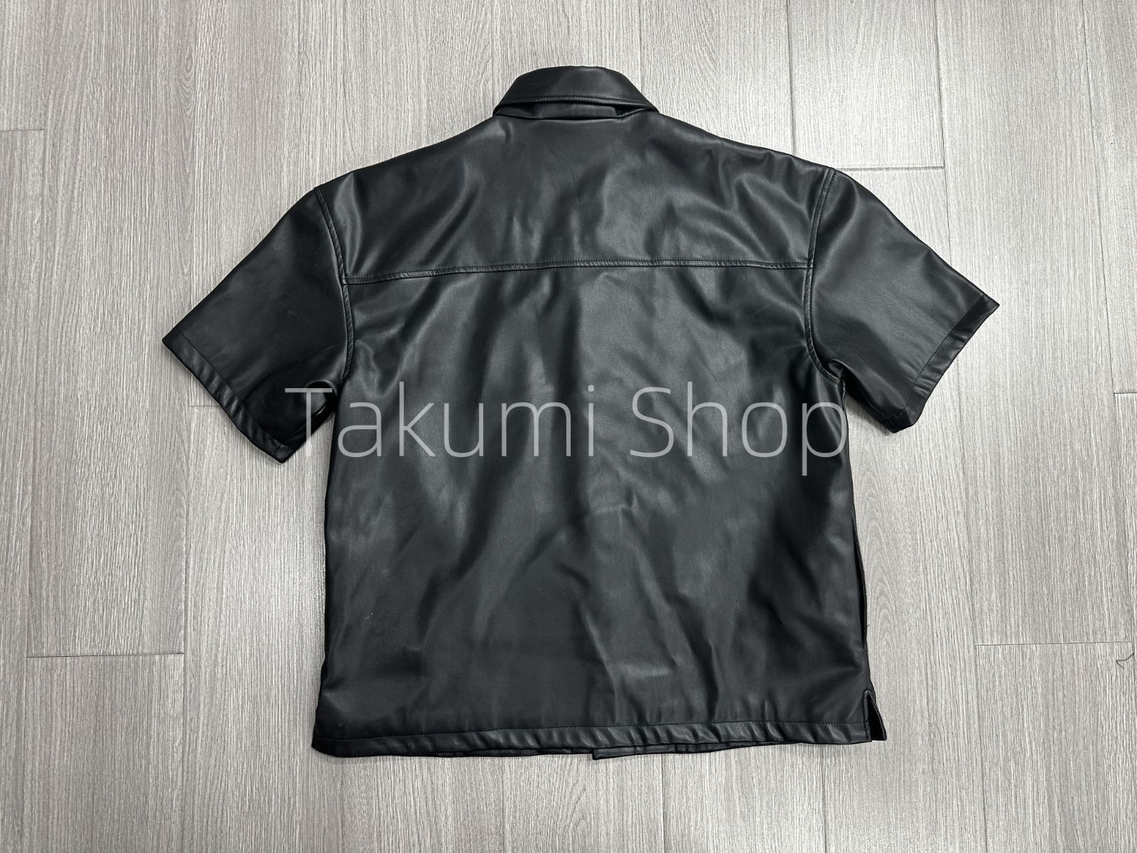 Kusikohc レザー半袖シャツ