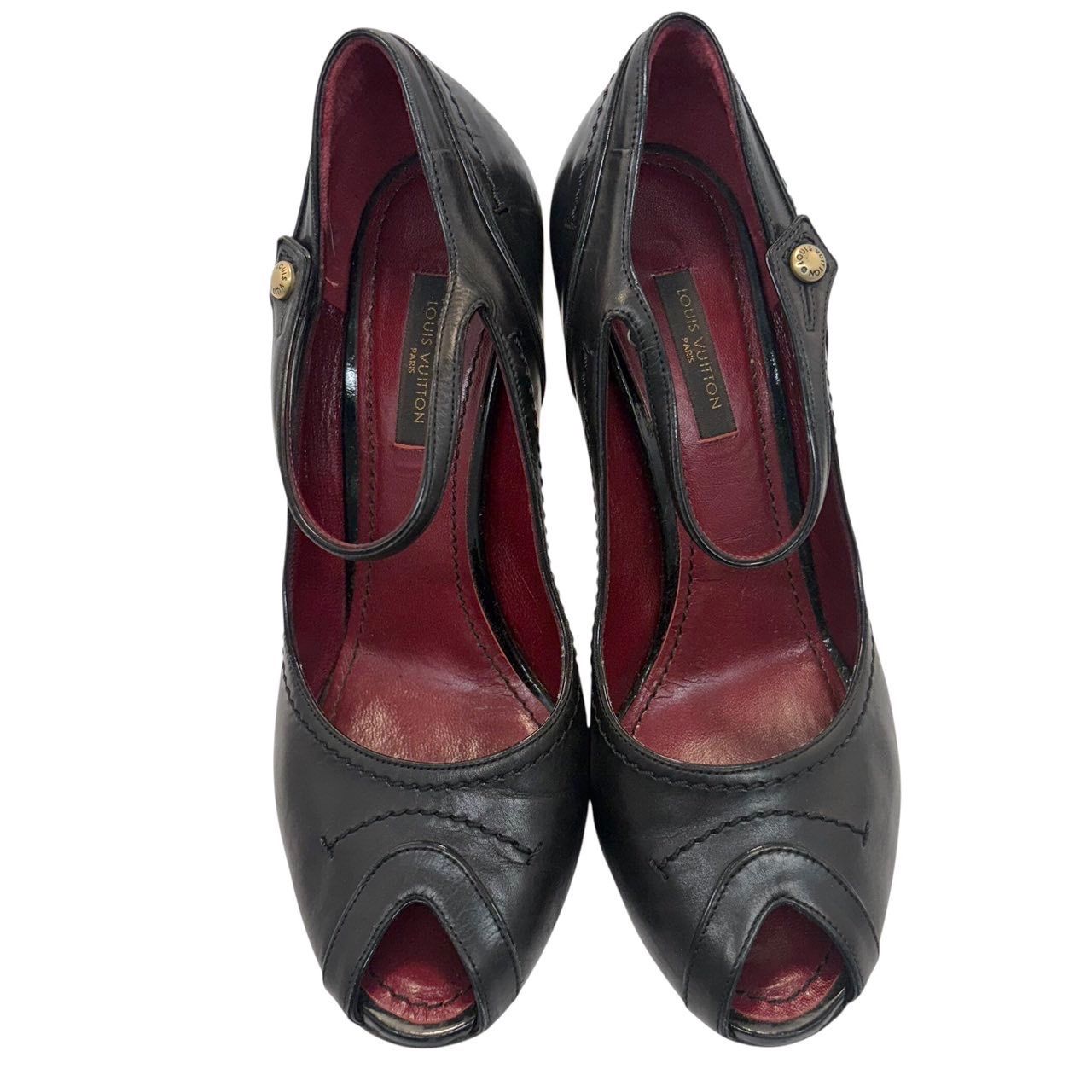 【美品】ルイヴィトン　LV　パンプス　ブラック　ダミエ ルイヴィトン LOUIS VUITTON 極美品 パンプス ヒール シューズ