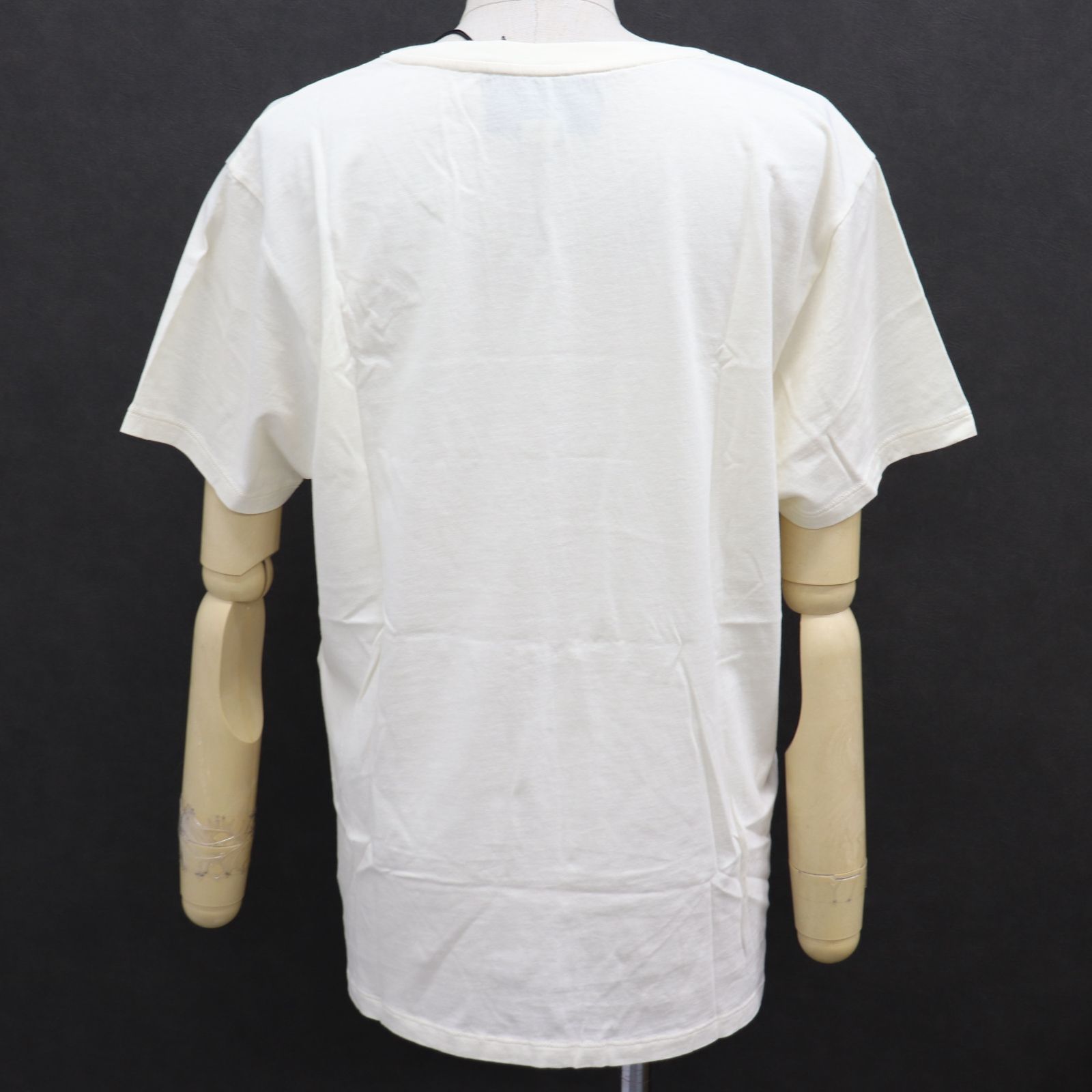 ITHTL04QQ7WO 未使用 保管品 グッチ GG インターロッキング Tシャツ 493117 デカロゴ ホワイト 半袖 メンズ XSサイズ