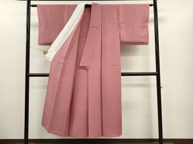 平和屋着物○上質な紬 色無地 黄橡色 正絹 逸品 CAAU9984vf 平和