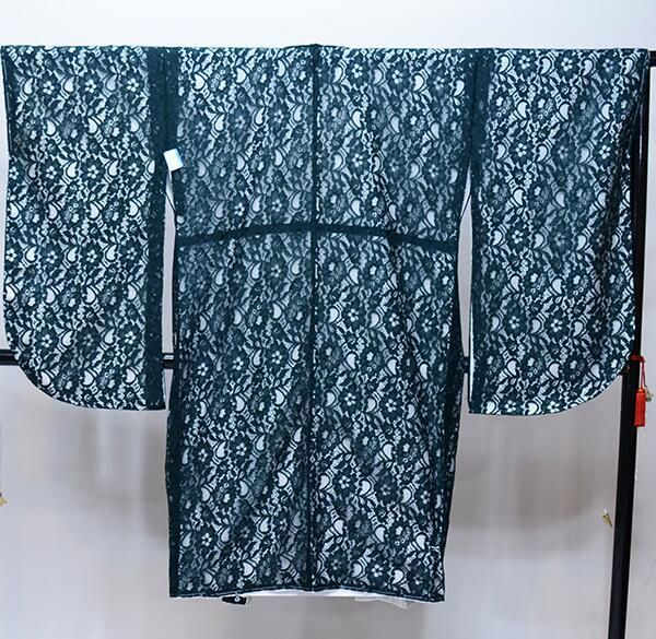 二尺袖着物 単品 仕立て上がり 総レース 着物丈は着付けし易いショート 