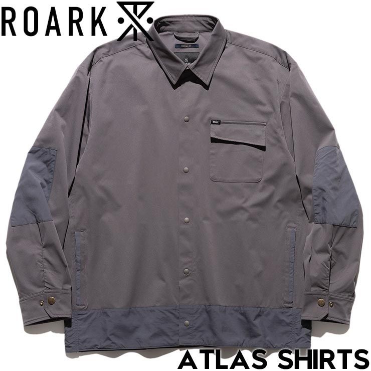 THE ROARK REVIVAL ロアークリバイバル ATLAS SHIRTS 長袖シャツ UVカット 通気性 速乾 耐摩耗 耐久性 RLWJ1152-GRY 日本代理店正規品