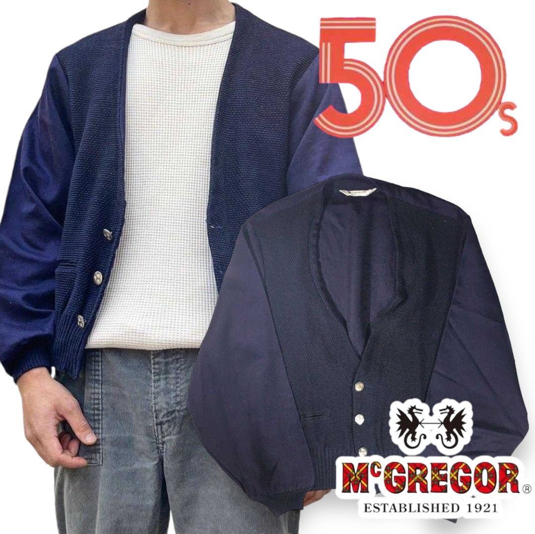 MCGREGOR】 50s USA製 メタルボタン 刻印 ビンテージ 古着 M MCGREGOR】 50s USA製 メタルボタン 刻印 ビンテージ 古着 M