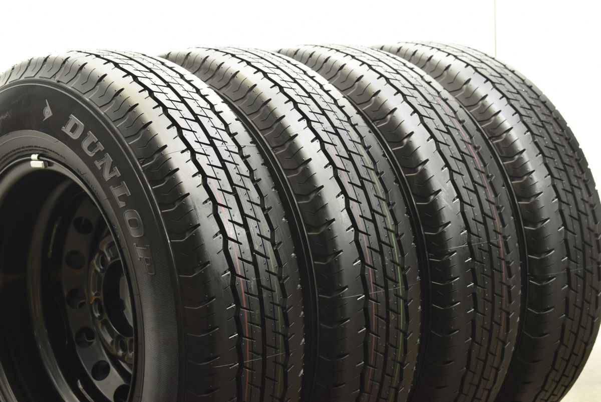 トヨタ 200系ハイエース 純正 15in 6J ダンロップ195/80R15 200 ハイエース 195-80-15 純正タイヤ ホイール 4本セット