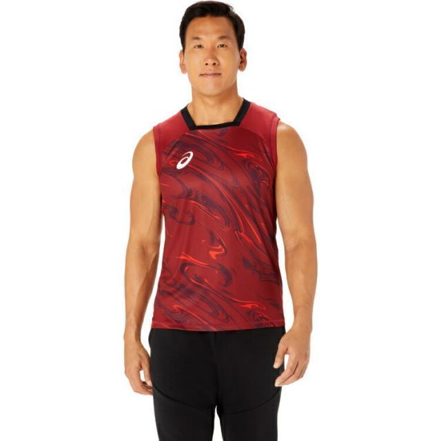 asics アシックス PRACTICE SLEEVELESS ビートジュース 2XL 2111B534 600 | スポーツ スポーツウェアウェア ウエア ドライプラクティスノースリーブ シャツ トップス ジャージ メンズ 練習 部活 ロゴ ワン