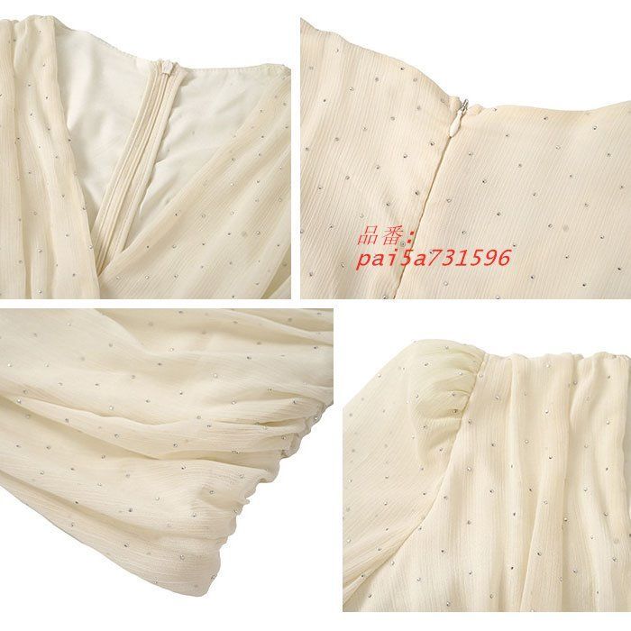 シースルー長袖 ビジュー隊とミニワンピース