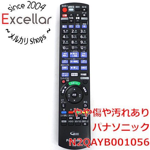 bn:4] Panasonic BD/DVDレコーダー用リモコン N2QAYB001056 電池カバーなし - メルカリ