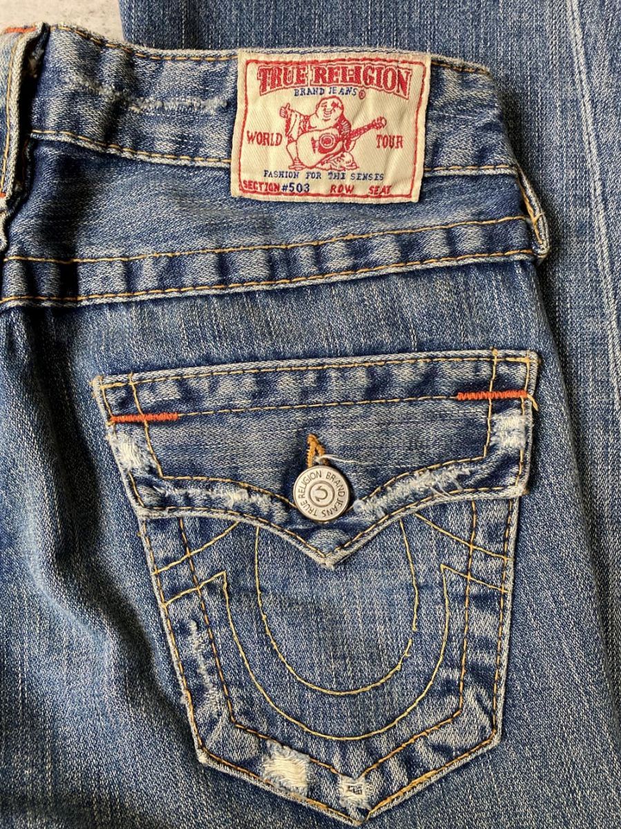 TRUE RELIGION トゥルーレリジョン #503 ダメージ フレア