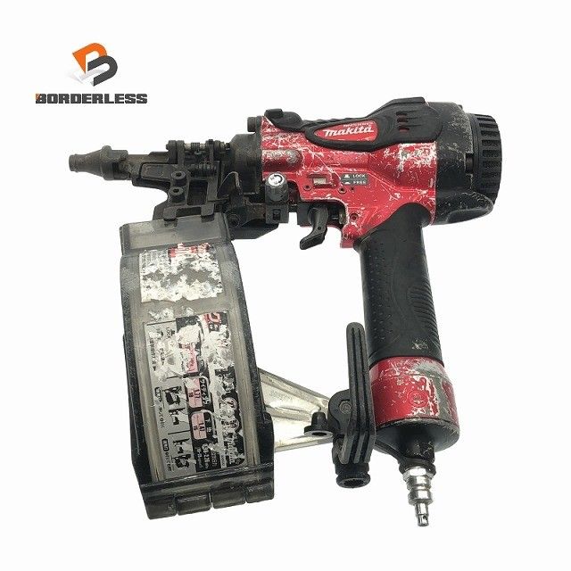 品 makita マキタ 50mm サイディング用 高圧 エア釘打機 AN510HS ケース付 エア釘打ち機 コイルネイラ 外装工事117515