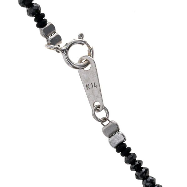 K14WGブラックダイヤモンドプチネックレス K14WGブラックダイヤモンドプチネックレス - メルカリ