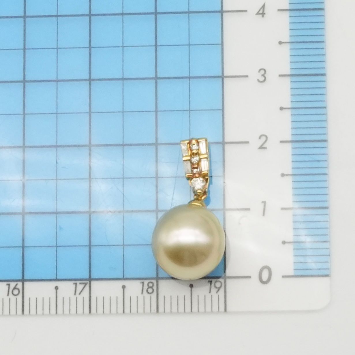 K18WG ダイヤ　パール　ネックレストップ K18 パール ネックレストップ ダイヤ ゴールド 2.6g /24-4189