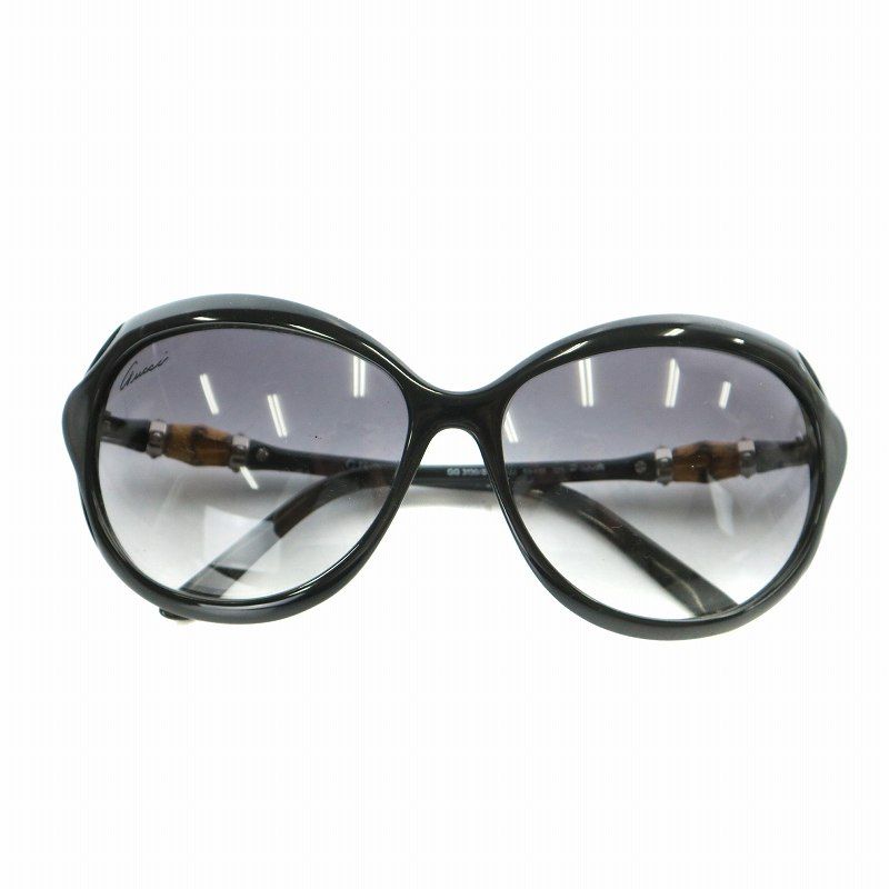 グッチ GUCCI バンブー 眼鏡 サングラス セルフレーム グラデーション ロゴ 59□15-125 黒 ブラック GG3130|S |XZ GY18