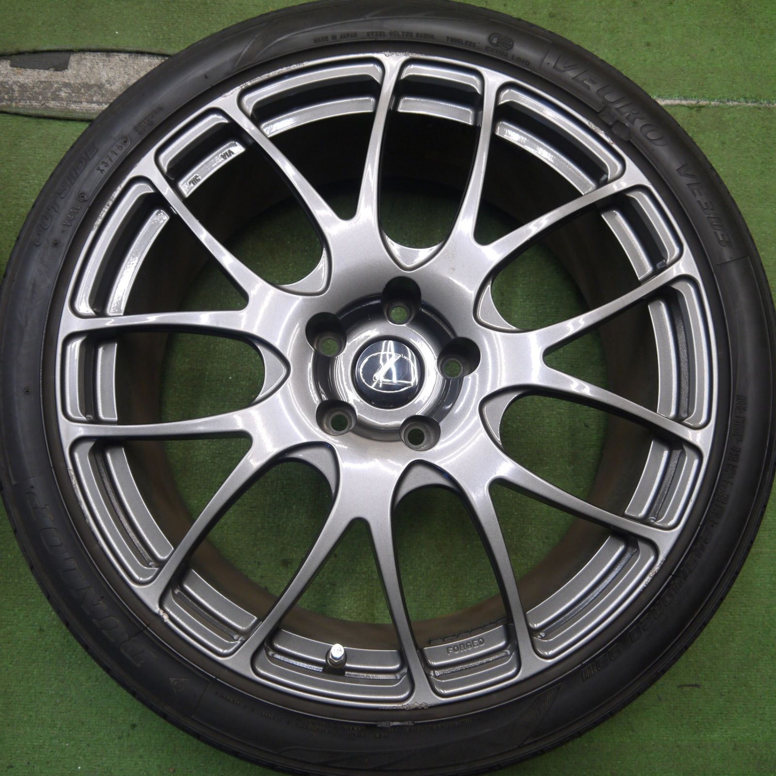 4本価格レクサス LS 等 TRD TAN-EI-SYA 鍛造 245/40R20 ダンロップ VEURO VE303 20インチ PCD120/5H5090203Hノ