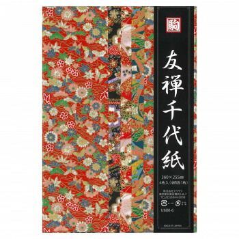 友禅千代紙 4柄 360×255mm U600-6 10 セット