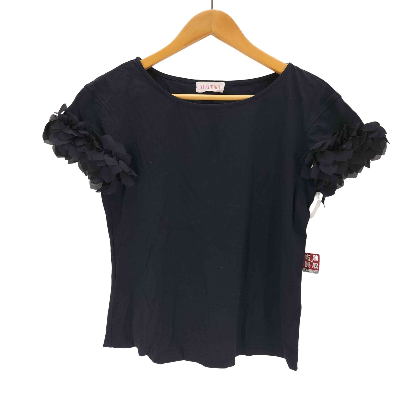 希少 美品 YUKI TORII プリーツ レース カットソー ブラック 38 希少 美品 YUKI TORII プリーツ レース カットソー ブラック 38