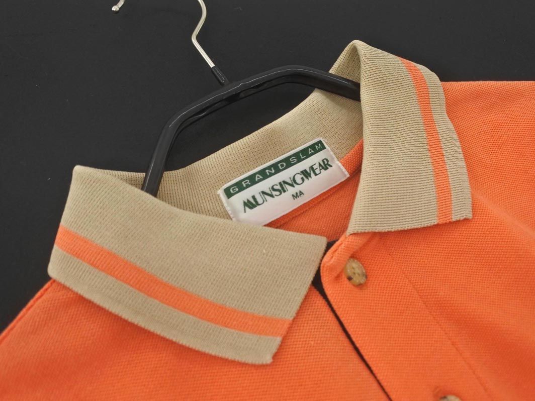 マンシングウェア　オレンジ ハイネック LLサイズ Munsingwear ジャカードハイネックセーター -デサントストア