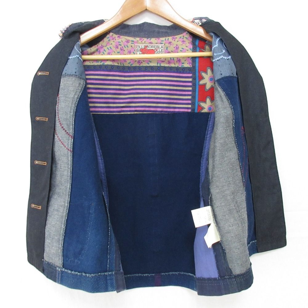 美品 OLLEBOREBLA オレボレブラ アルベロベロ アシンメトリー デニム ジレ ベスト インディゴ レディース 古着 中古 USED 美品 OLLEBOREBLA ALBEROBELLO オレボレブラ アルベロベロ ぶたさん