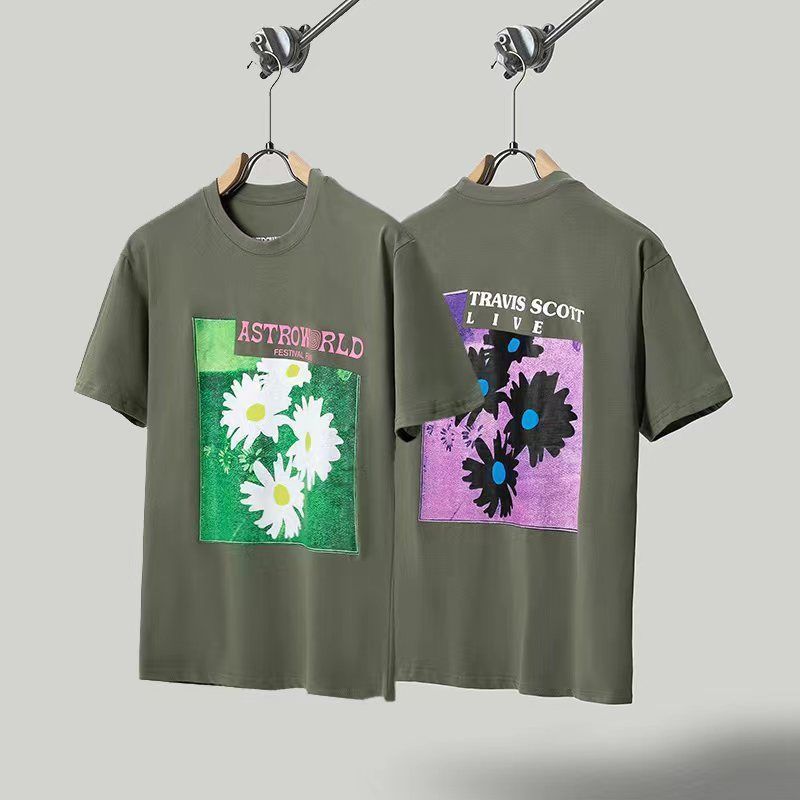 新品 Travis Scott Cactus Jack Astroworld 半袖 Tシャツ 男女兼用