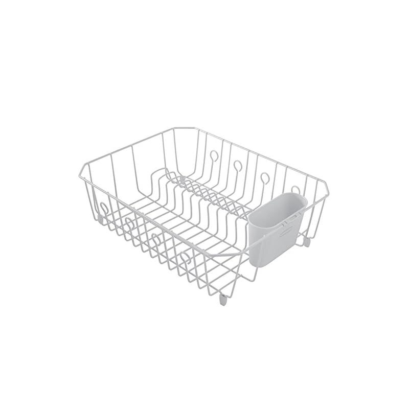 ラバーメイド Rubbermaid ディッシュドレーナー L 抗菌加工 箸立て付き ホワイト FG6032ARWHT 0