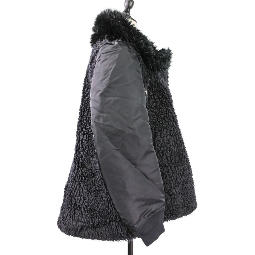 美品 21AW Sacai サカイ ボアドッキング MA-1 フェイクファー  