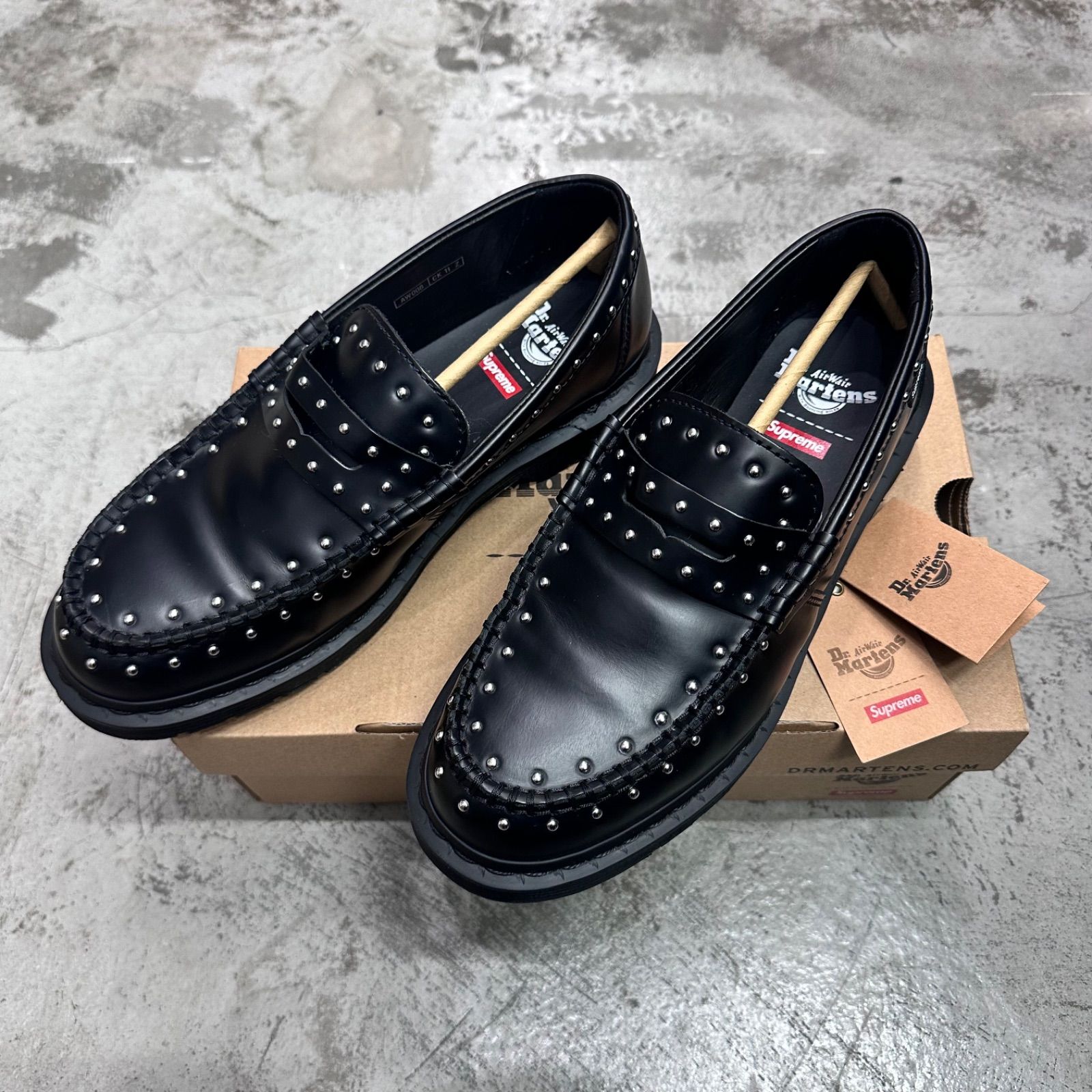 Supreme Dr.Martens 25SS Studded Penton Loafer Black スタッズ