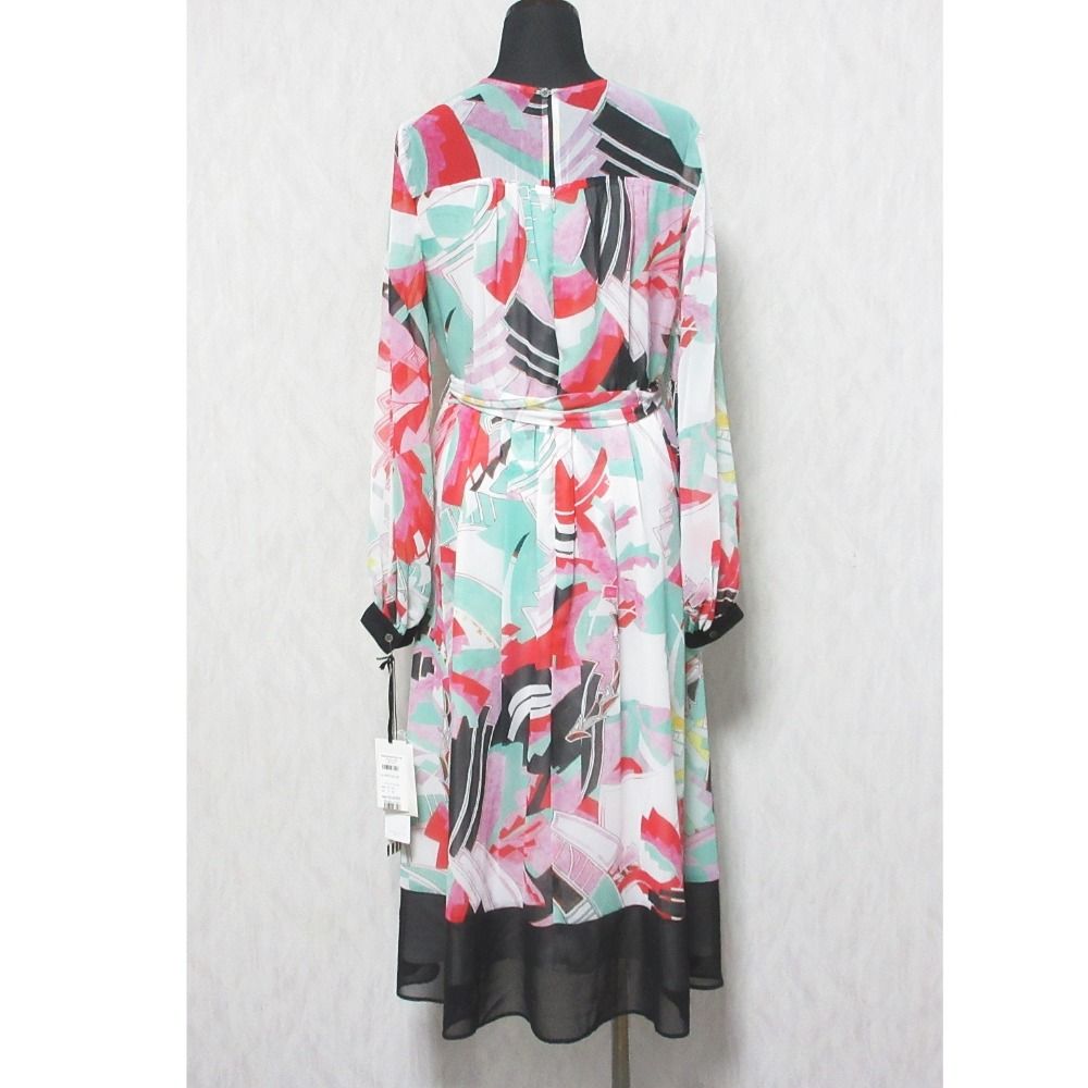 未使用 GRACE CLASS グレースクラス グレースコンチネンタル 24SS アールデコリゾートプリントワンピース 0224131013 36 ピンク レディース 古着  USED