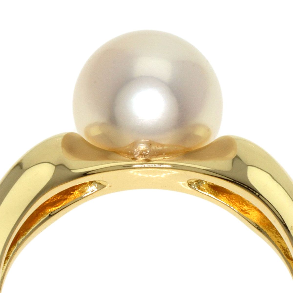 MIKIMOTO K18YG パール ノットデザイン リング MIKIMOTO K18YG パール