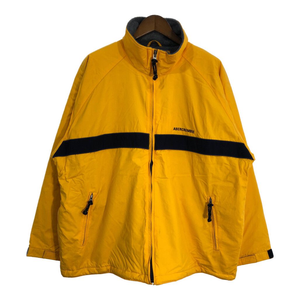 90年代 Abercrombie u0026 Fitch アバクロンビーアンドフィッチ ナイロンジャケット イエロー (メンズ XL) 中古 古着 S6225