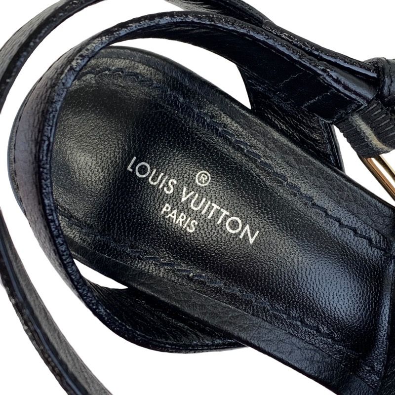 ルイヴィトン LOUIS VUITTON ロックイットライン サンダル 靴 シューズ レザー ブラック ゴールド LVサークルロゴ - メルカリ