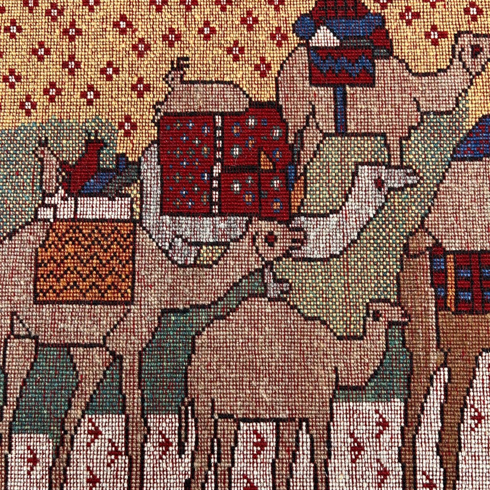 草木染め チェリーベアギャッベ