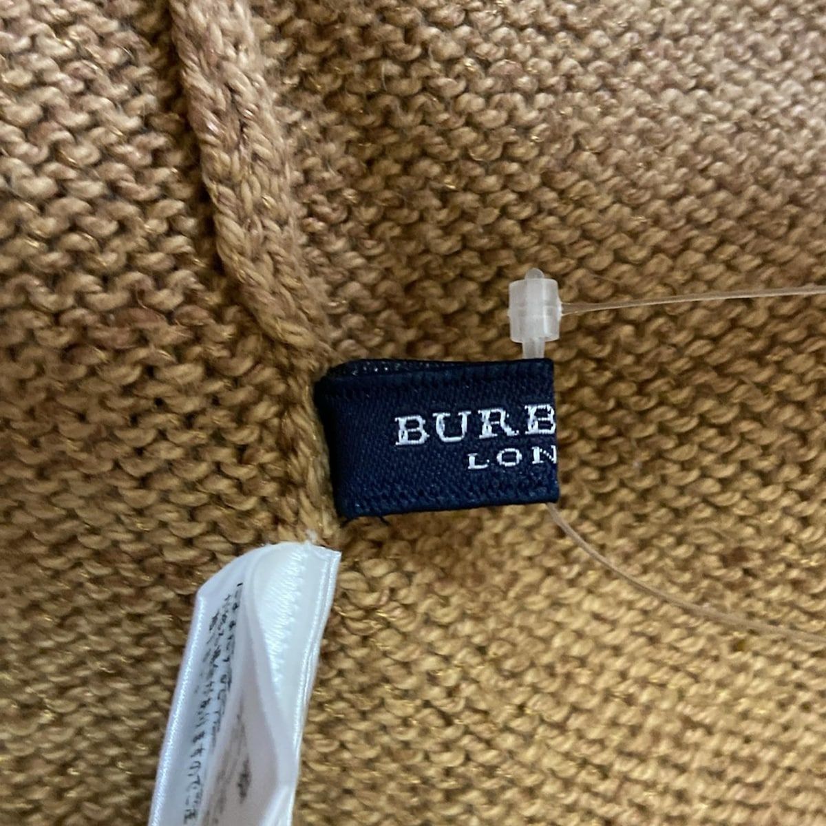 Burberry LONDON(バーバリーロンドン) 半袖セーター サイズF レディース - ライトブラウン ハイネック Burberry LONDON(バーバリーロンドン) 半袖セーター サイズF