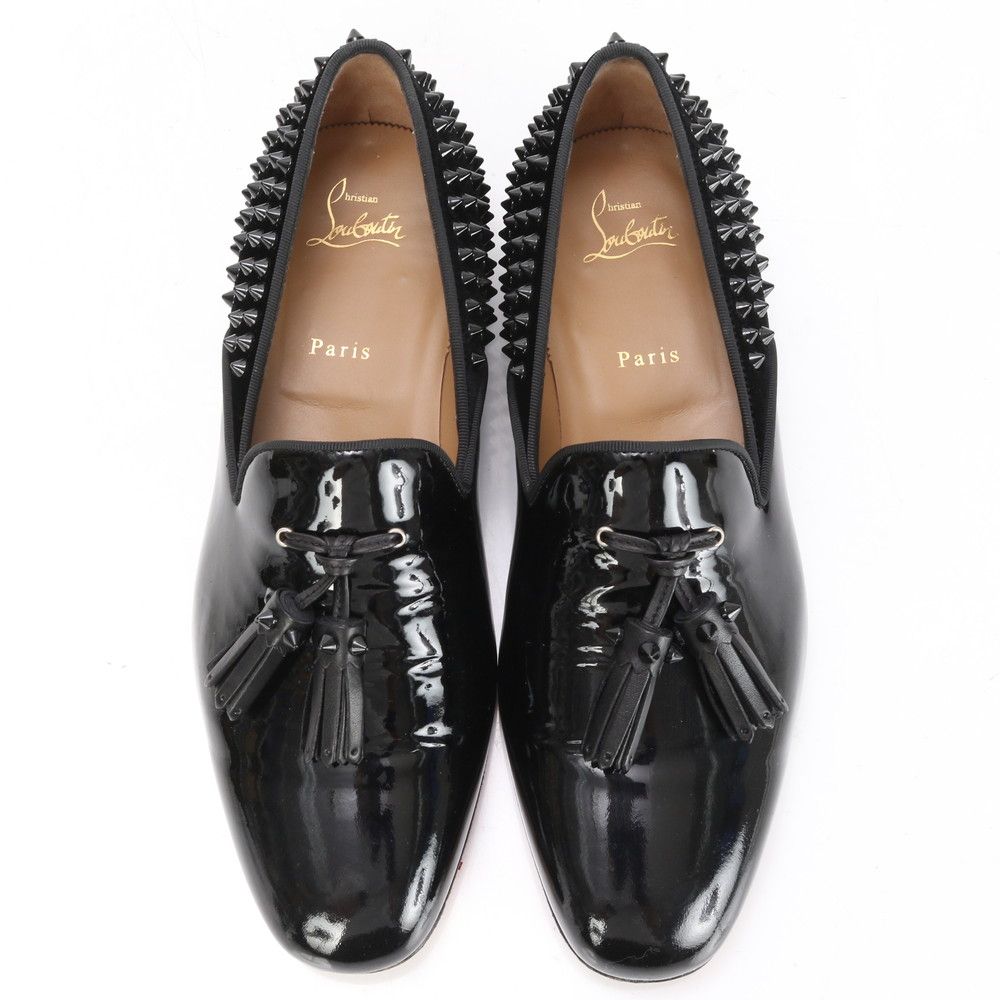 人気✨クリスチャンルブタン メンズ タッセルスタッズローファー ビジネス 黒 美品/人気!!】Christian Louboutin クリスチャンルブタン メンズ