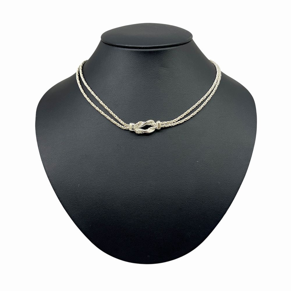 ティファニーTiffany ダブルロープセンターノットネックレスシルバー